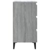 vidaXL-Comodino-con-Gambe-in-Metallo-Grigio-Sonoma-40x35x69-cm