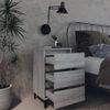 vidaXL-Comodino-con-Gambe-in-Metallo-Grigio-Sonoma-40x35x69-cm