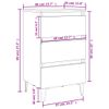 vidaXL-Comodino-con-Gambe-in-Metallo-Grigio-Sonoma-40x35x69-cm