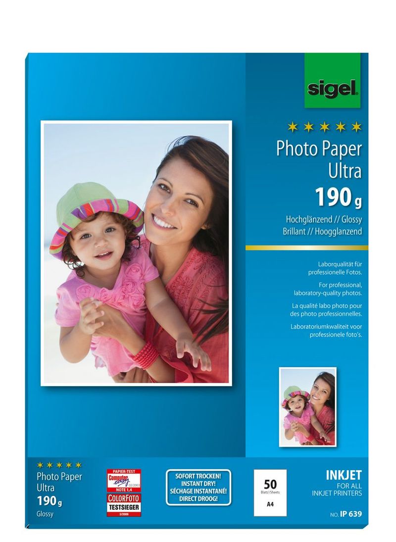 Carta-fotografica-SIGEL-Ultra-DIN-A4-lucida-190-g-mAaAA²