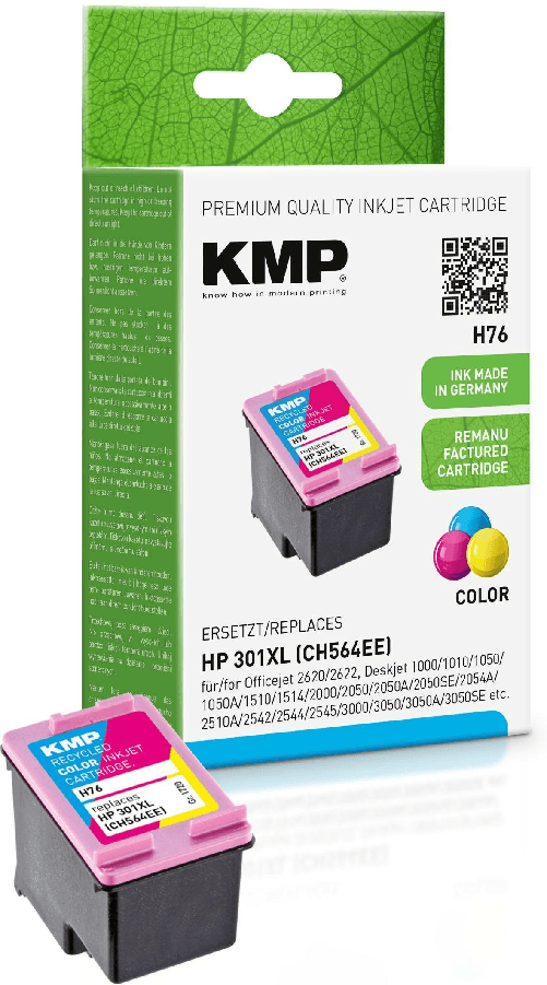 La-cartuccia-d-inchiostro-colorato-KMP-sostituisce-HP-301XL--CH564EE-