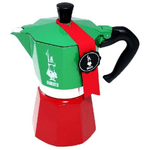 Bialetti 8006363018944 caffettiera manuale Moka Verde, Rosso, Bianco