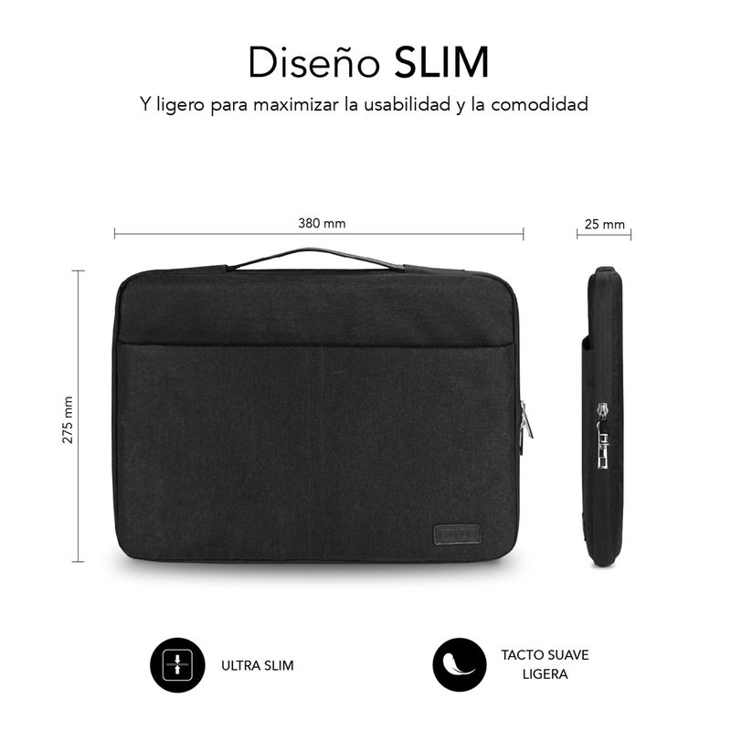 Subblim-Funda-Elegant-para-Portatil---Ideal-para-Viajeros-Negocios-y-Estudiantes---hasta-14----Bolsillo-Frontal-con-Cre