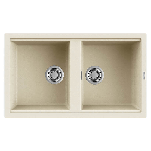 Elleci-Lavello-Incasso-2-vasche-86x51-Best-450-Granitek-Bianco-Antico-LGB45062