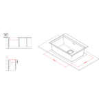 Elleci-Lavello-Incasso-1-vasca-70x50-Karisma-120-Granitek-Bianco-LGK12068