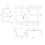 Elleci-Lavello-Incasso-1-vasca-79x50-Unico-300-Granitek-Bianco-LGU30068