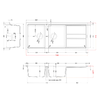 Elleci-Lavello-Incasso-2-vasche-116x51-Best-500-Granitek-Grigio-Cemento-LGB50048