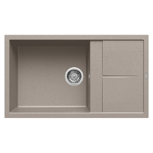 Elleci-Lavello-Incasso-1-vasca-86x50-Unico-410-Granitek-Grigio-Tortora-LGU41043