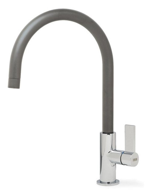 Elleci-Rubinetto-Miscelatore-Cucina-Volta-Granitek-Grigio-Titanium-MMKVTA73