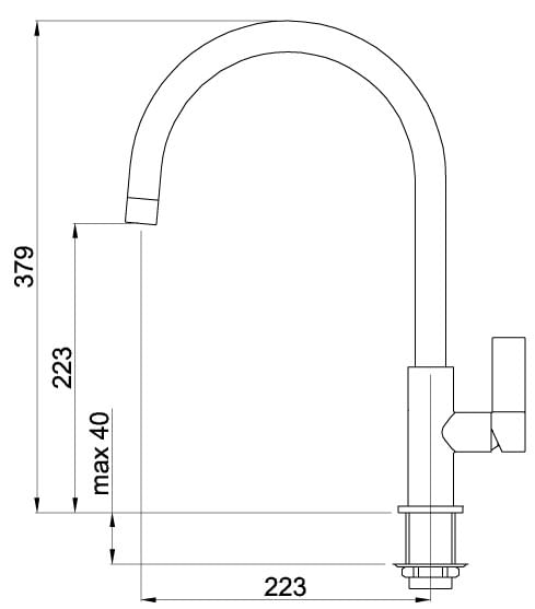 Elleci-Rubinetto-Miscelatore-Cucina-Volta-Granitek-Grigio-Titanium-MMKVTA73