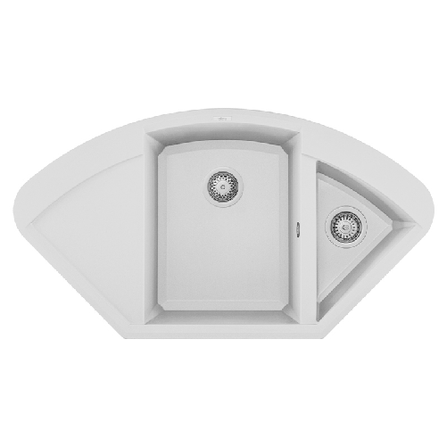 Elleci-Lavello-da-incasso-Easy-CORNER-Granitek-Bianco-LGYCOR68