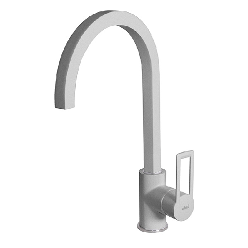 Elleci-Rubinetto-Miscelatore-Cucina-Bridge-Granitek-Grigio-Aluminium-MMKBRI79