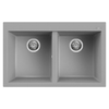 Elleci-Lavello-Incasso-2-vasche-79x50-Quadra-350-Keratek-Grigio-Light-Grey-LKQ35097