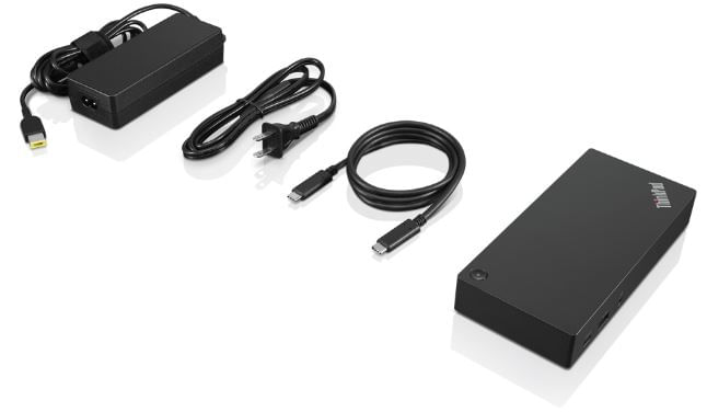 Lenovo-40AS0090EU-replicatore-di-porte-e-docking-station-per-notebook-Cablato-USB-3.2-Gen-1--3.1-Gen-1--Type-C-Nero