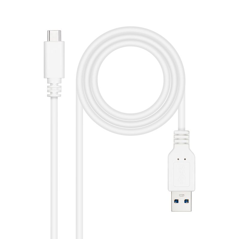 Nanocable-Cable-USB-3.1-Gen2-10Gbps-3A-USB-C-M-A-M---0.5m---Color-Blanco