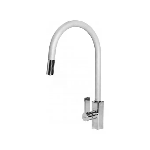 Elleci-Rain-Plus-MKKRAP96-Miscelatore-monocomando-con-canna-girevole-e-doccetta-estraibile-Keratek-Bianco-