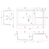 Elleci-Lavello-Incasso-1-vasca-86x50-Unico-410-Keratek-Grigio-Dove-Grey-LKU41093