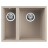 Elleci-Lavello-Incasso-2-vasche-56x44-Quadra-150-Sottotop-Granitek-Avena-LGQ15051BSO