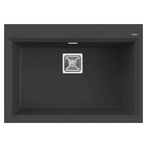 Elleci-Lavello-Incasso-1-vasca-70x50-Karisma-120-Granitek-Nero-LGK12040
