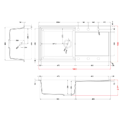 Elleci-Lavello-Incasso-1-vasca-100x50-Easy-480-Granitek-Espresso-Marrone-LGY48078