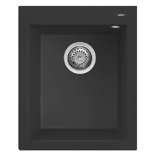 Elleci-Lavello-Incasso-1-vasca-41x50-Quadra-100-Granitek-Nero-LGQ10040