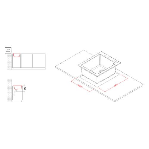 Elleci-Lavello-Incasso-1-vasca-41x50-Quadra-100-Keratek-Bianco-White-Assoluto-LKQ10096