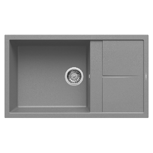 Elleci-Lavello-Incasso-1-vasca-86x50-Unico-410-Granitek-Grigio-Titanium-LMU41073