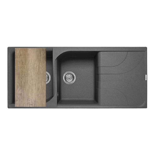 Elleci-Tagliere-Element-Sliding-50-cm-in-materiale-HPL-Nero---ATH010BK