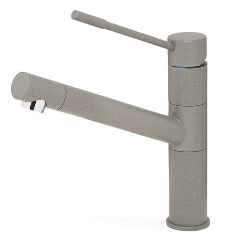 Elleci-Rubinetto-Miscelatore-Cucina-Sava-Granitek-Grigio-Aluminium-MMKSAV79