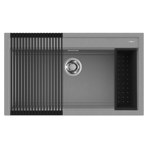 Elleci-Lavello-Incasso-1-vasca-86x51-Best-360-Bundle-Granitek-Grigio-Cemento-LGB36048K2