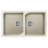 Elleci-Lavello-Incasso-2-vasche-86x50-Ego-450-Granitek-Bianco-Antico-LGE45062