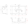 Elleci-Lavello-Incasso-2-vasche-86x50-Ego-450-Granitek-Bianco-Antico-LGE45062