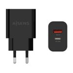 Aisens-Cargador-20W---1xUSB-C-PD3.0---1xUSB-A-QC3.0---Color-Negro