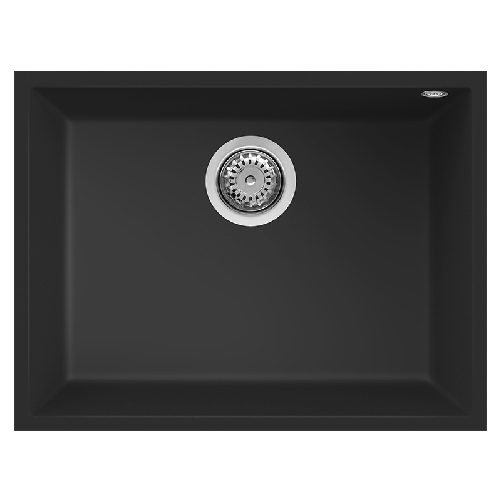 Elleci-Lavello-Incasso-1-vasca-58x44-Quadra-110-Sottotop-Keratek-Nero-Black-Assoluto-LKQ11086BSO