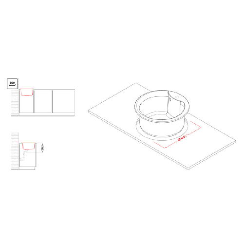 Elleci-Lavello-Tondo-da-incasso-Ego-ROUND-Granitek-Antracite-LGEROU59