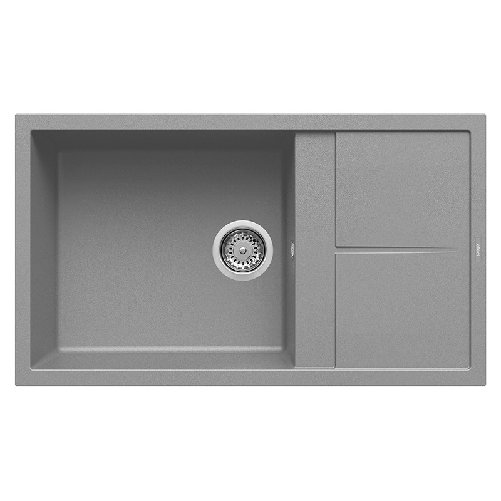 Elleci-Lavello-Incasso-1-vasca-86x50-Unico-410-Granitek-Grigio-Cemento-LGU41048