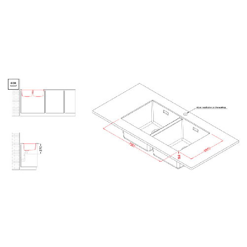 Elleci-Lavello-Incasso-2-vasche-76x435-Integra-350-Keratek-Nero-Black-Assoluto-LKQ35086BIN