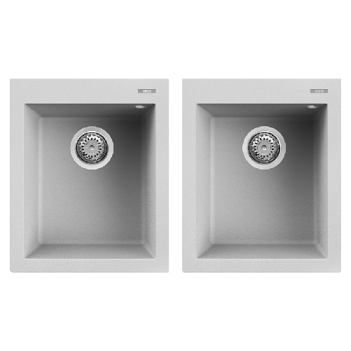Elleci-Lavello-Incasso-Quadra-200-Granitek-Grigio-Aluminium-LMQ20079