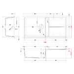 Elleci-Lavello-Incasso-1-vasca-100x50-Unico-480-Granitek-Grigio-Alumnium-LMU48079