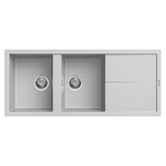 Elleci Lavello Incasso 2 vasche 116x50 Unico 500 Granitek Grigio Alumnium LMU50079