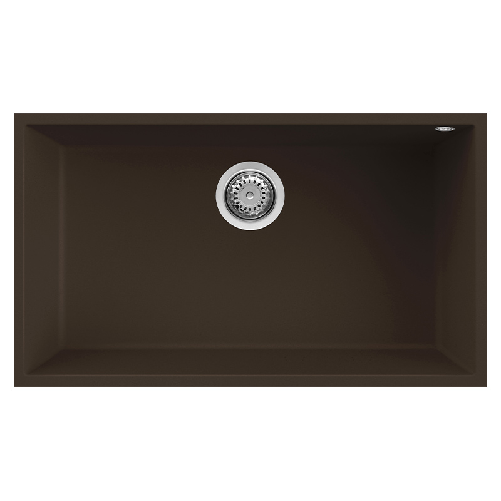 Elleci-Lavello-Incasso-1-vasca-76x44-Quadra-130-Sottotop-Granitek-Espresso-Marrone-LGQ13078BSO