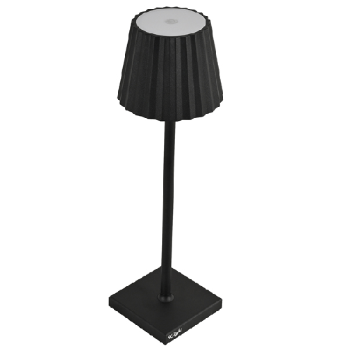 King Collection Lampada da tavolo - a led - 10 x 10 x 38 cm - alluminio/pmma - nero - King Collection