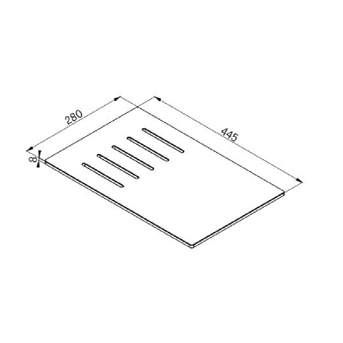 Elleci-Tagliere-Element-Best-Line-in-materiale-HPL-Nero-per-linea-lavello-BEST---ATH020BK