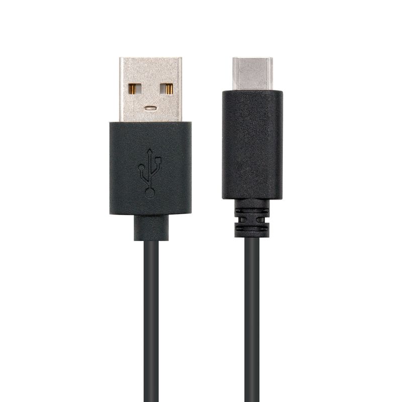 Nanocable-USB-2.0-1m-cavo-USB-USB-C-USB-A-Nero