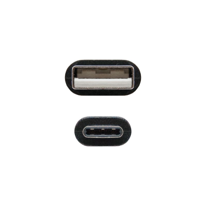 Nanocable-USB-2.0-1m-cavo-USB-USB-C-USB-A-Nero