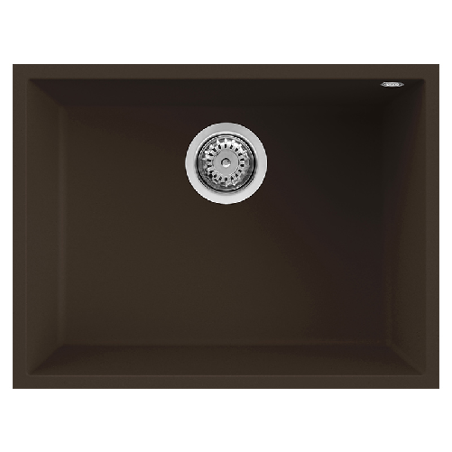 Elleci-Lavello-Incasso-1-vasca-58x44-Quadra-110-Sottotop-Granitek-Espresso-Marrone-LGQ11078BSO