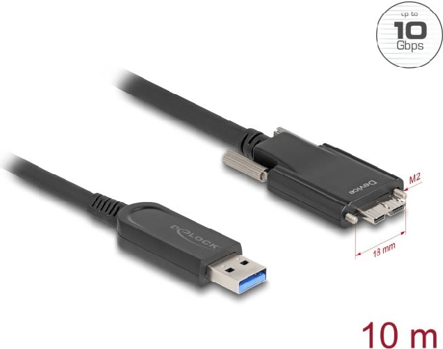 Delock Cavo ottico attivo USB 10 Gbps da tipo A a tipo Micro-B maschio da 10 m