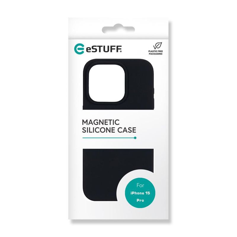eSTUFF-ES67150027-custodia-per-cellulare-155-cm--6.1--Cover-Nero--Cover-for-INFINITE-ROME-iPhone-15-Pro---Black-Magneti