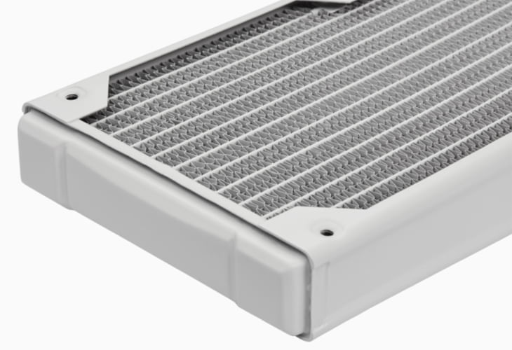 Corsair-CX-9030007-Radiatore--Corsair-Hydro-X-Series-XR5-240mm-Dual-Fan-Water-Cooling-Radiator---White--CX-903-