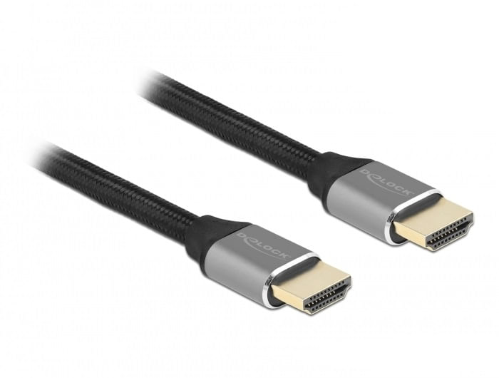 Delock-Cavo-HDMI-ad-altissima-velocitA A -48-Gbps-8K-60-Hz-grigio-05-m-certificato